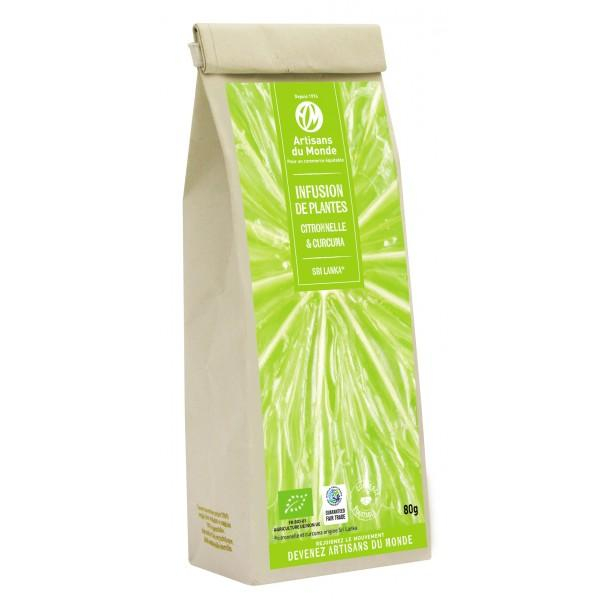 Infusion de plantes citronnelle & curcuma - bio - 80g