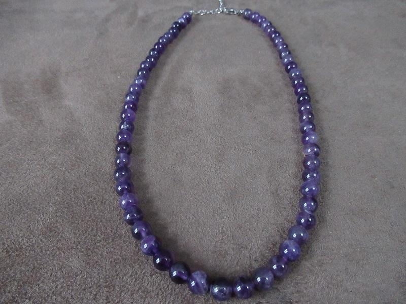 Collier en améthyste 6mm