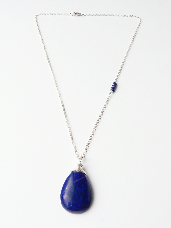 Collier lapis-lazuli goutte
