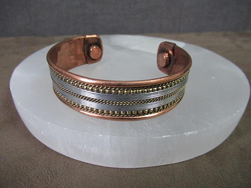 Bracelet cuivre et aimants large m4
