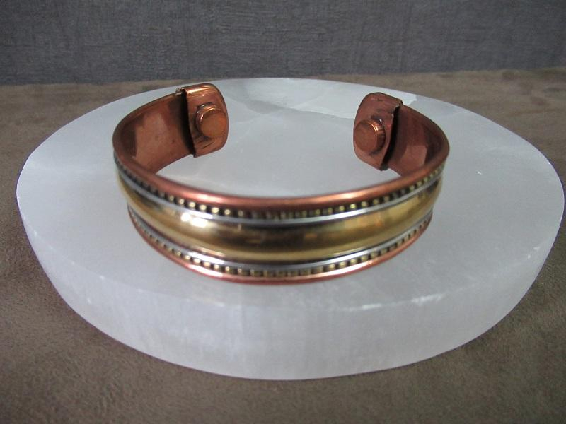 Bracelet cuivre et aimants large m3