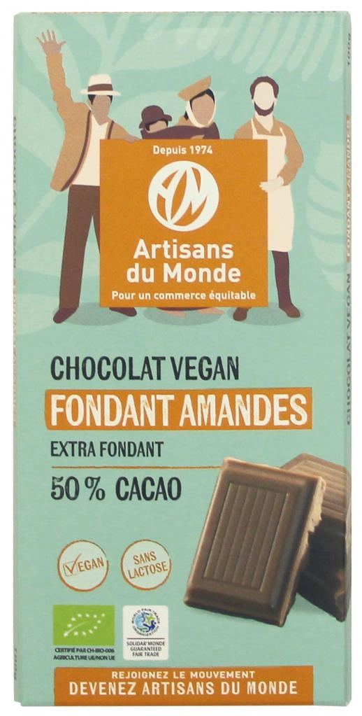 Chocolat vegan bio fondant amandes - 100g