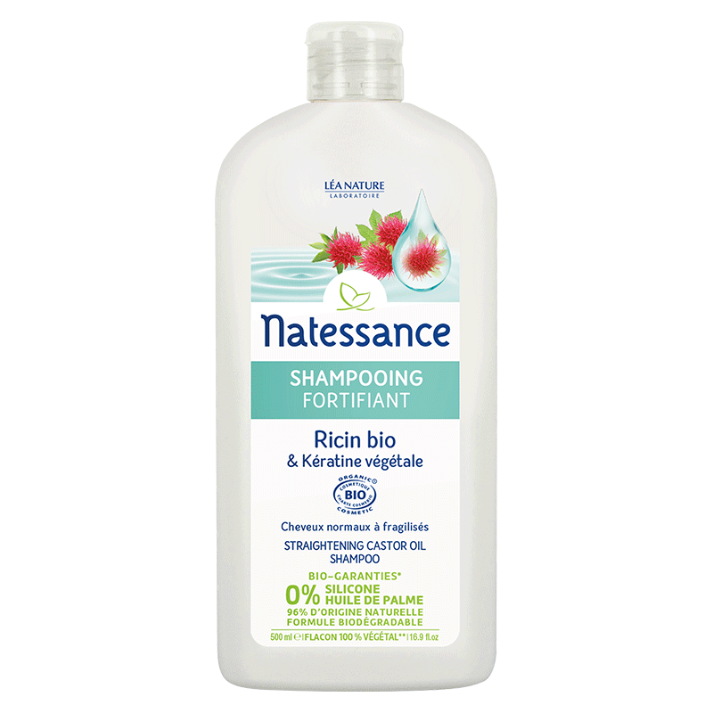 Shampooing Réparateur Fortifiant Ricin et Kératine Végétale 500ml - NATESSANCE