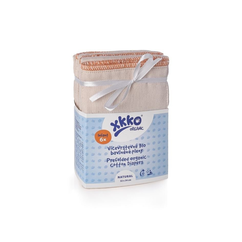 XKKO lange/inserts préforld en coton biologique lot de 6