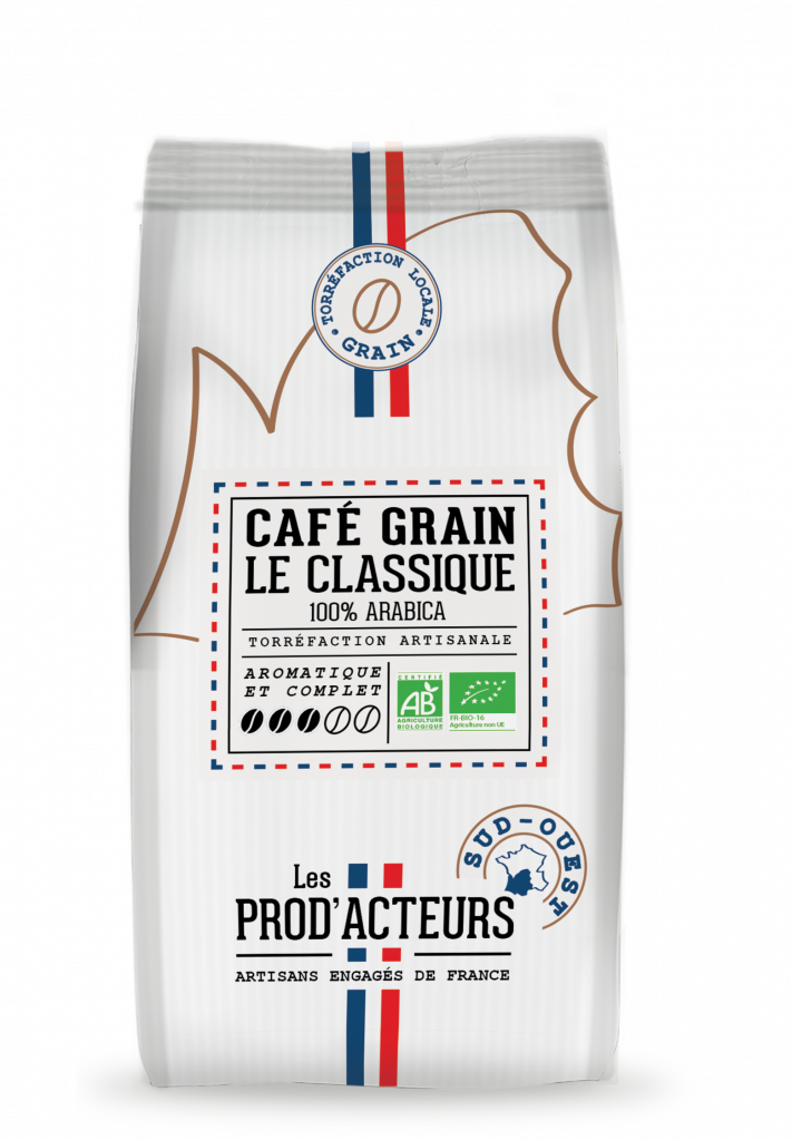 Café Le Classique Pur Arabica Bio grain KG Les Prod'Acteurs