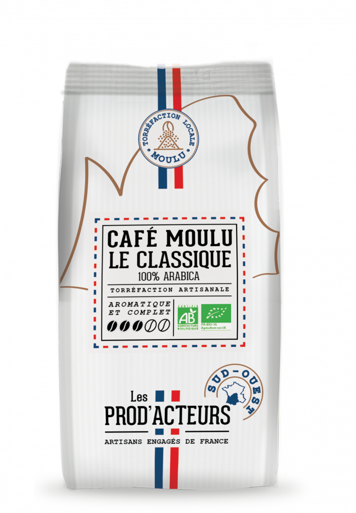Café Le Classique Pur Arabica Bio moulu KG Les Prod'Acteurs