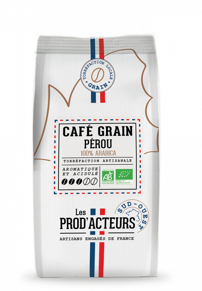Café Pérou Pur Arabica Bio grain KG Les Prod'Acteurs