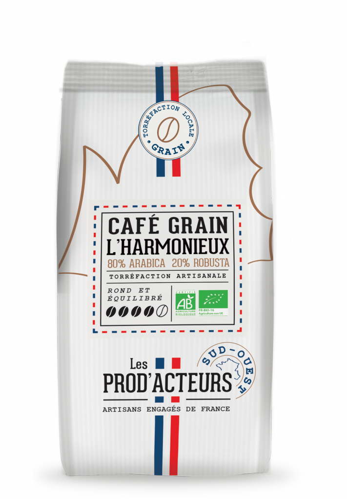Café L'Harmonieux 80/20 Bio grain KG Les Prod'Acteurs