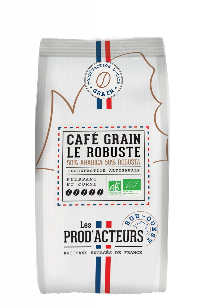 Café Le Robuste 50/50 Bio grain KG Les Prod'Acteurs