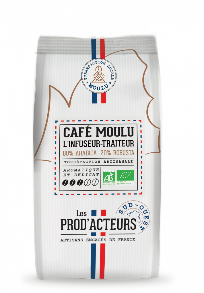 Café L'Infuseur Traiteur 80/20 Bio moulu KG Les Prod'Acteurs