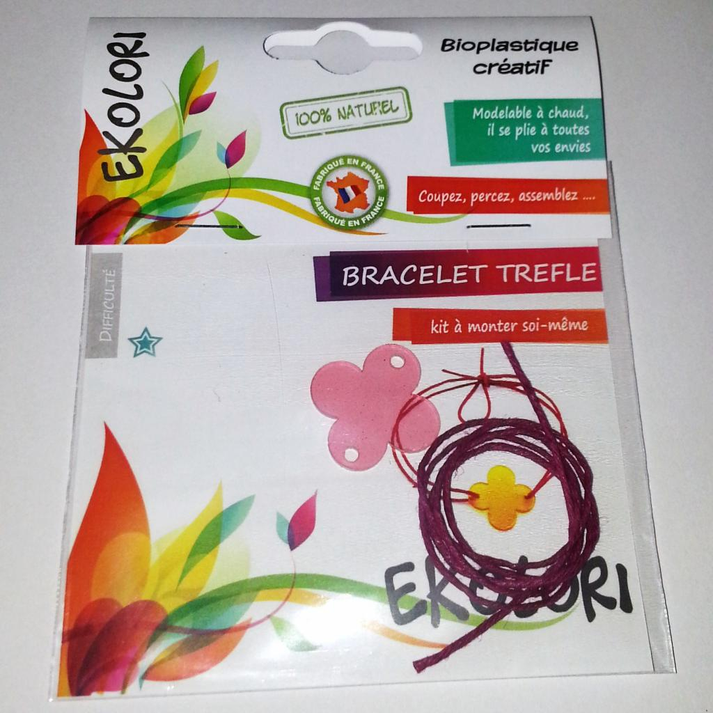 Kit DIY bioplastique Ekolori - Bracelet trefle rose
