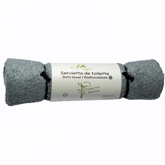 Serviette de bain - Collection Bambou - gris 
