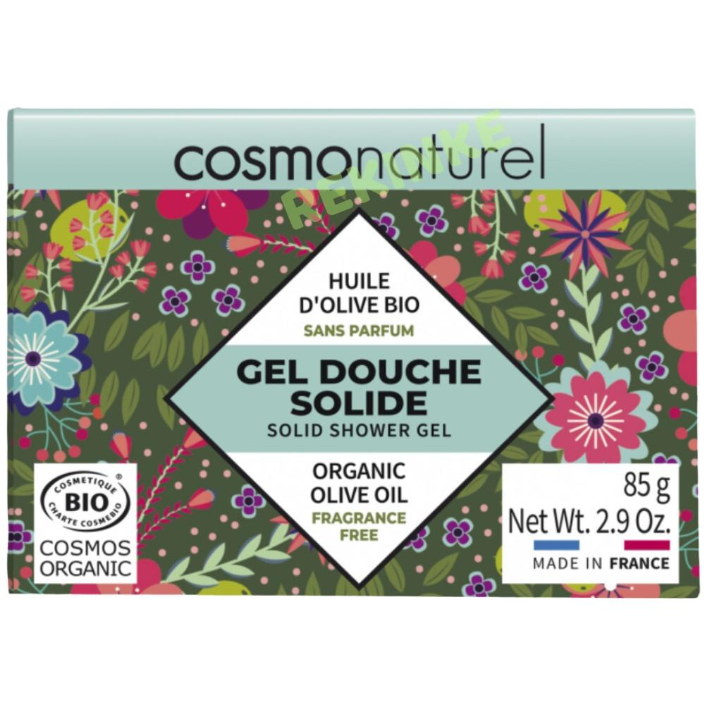Gel douche solide à l'huile d'olive 85g Cosmo Naturel BIO