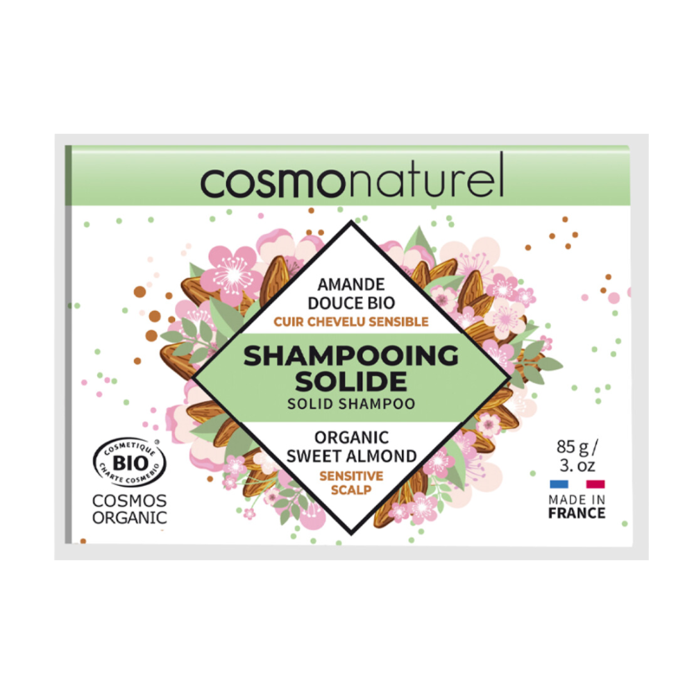 Shampooing solide pour cuir chevelu sensible 85g Cosmo Naturel BIO