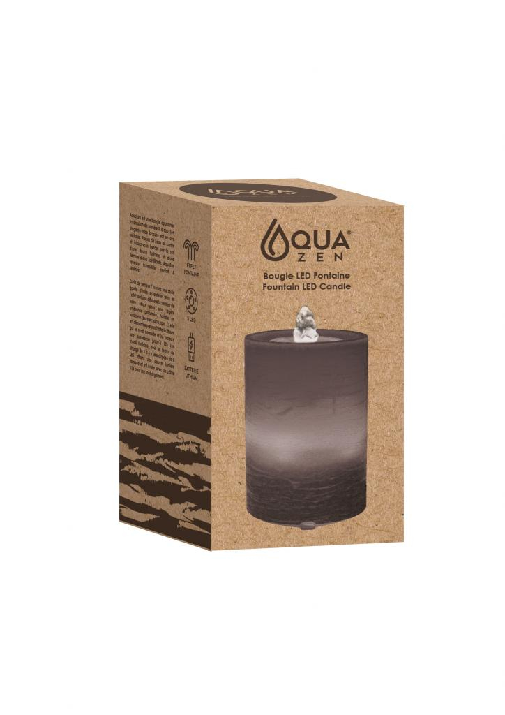 AQUAZEN Bougie En Cire Brossée Fontaine à Eau - 5 LEDs