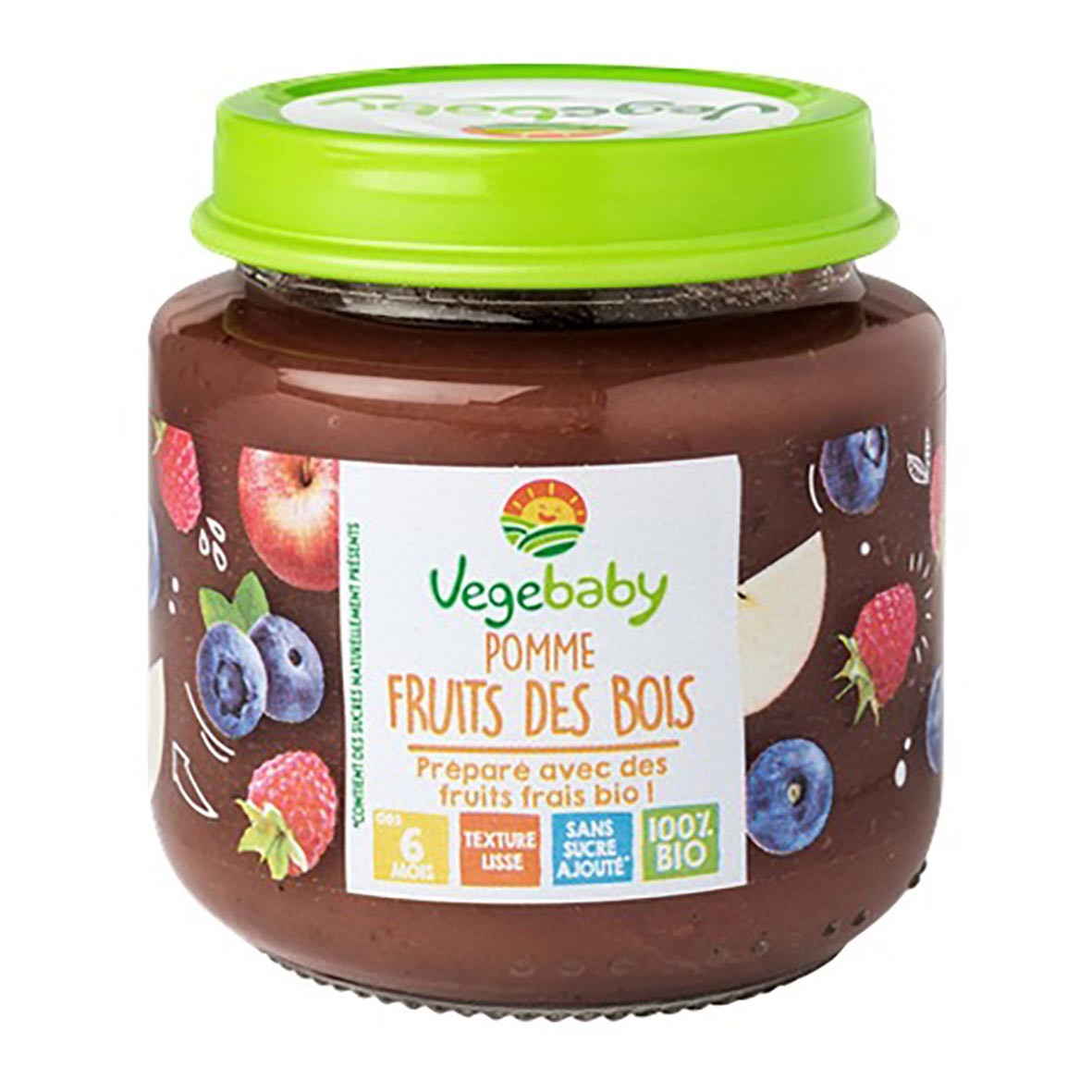 Pot pomme-fruits des bois 120g bio - Vegebaby