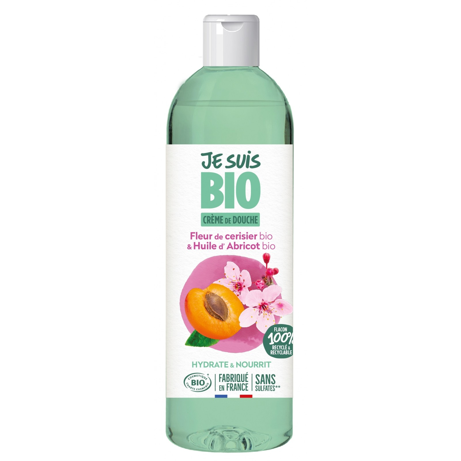 Crème de Douche Fleur de Cerisier et Abricot - 250ml - JE SUIS BIO
