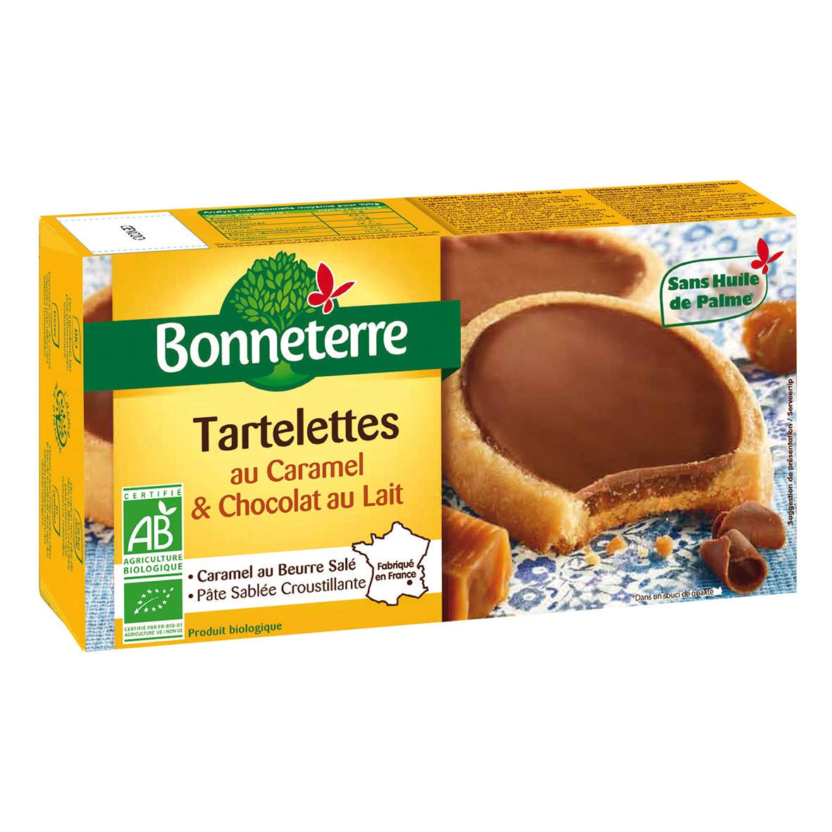 Tartelettes caramel et chocolat au lait 120g Bio