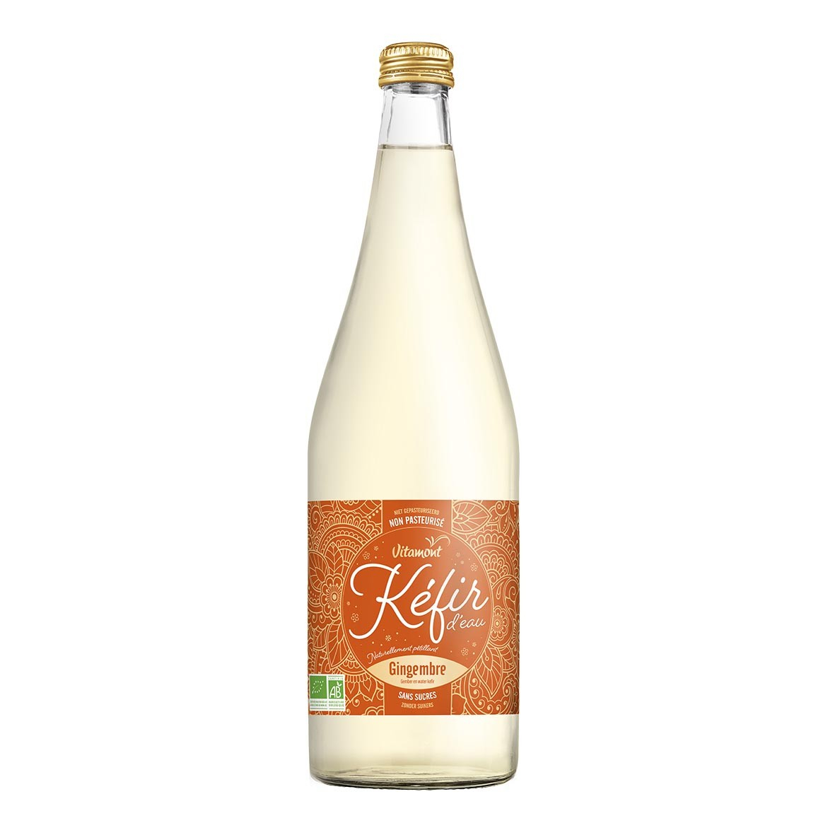 Eau de kefir de fruits - gingembre 75cl bio - Vitamont