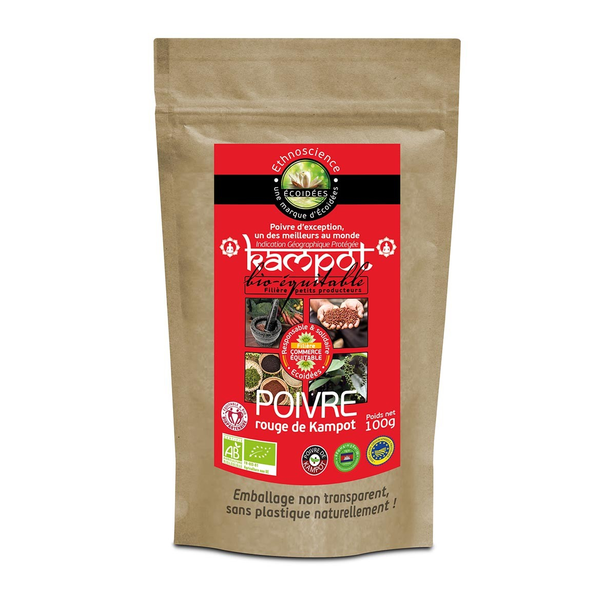 Poivre rouge de Kampot 100g bio - Ethnoscience