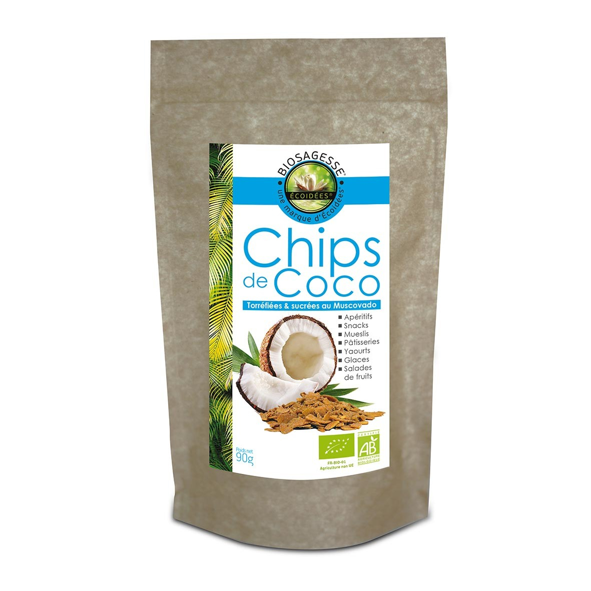 Chips de Coco Muscovado Bio - 90g - Écoidées