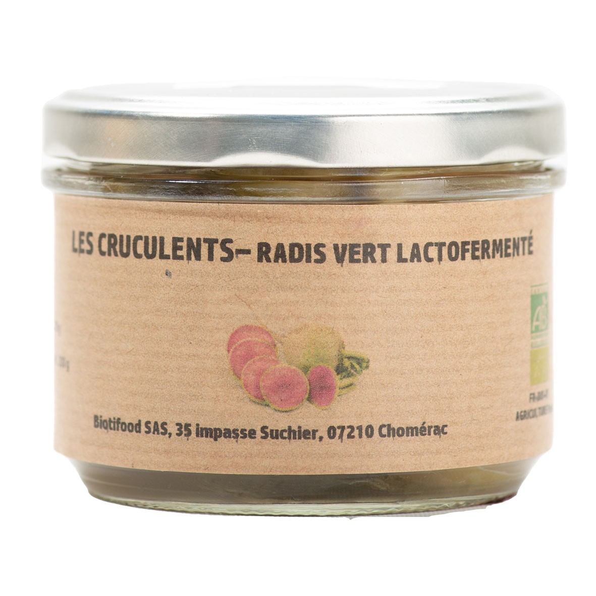 Radis vert lactofermenté 180g bio - Les Cruculents