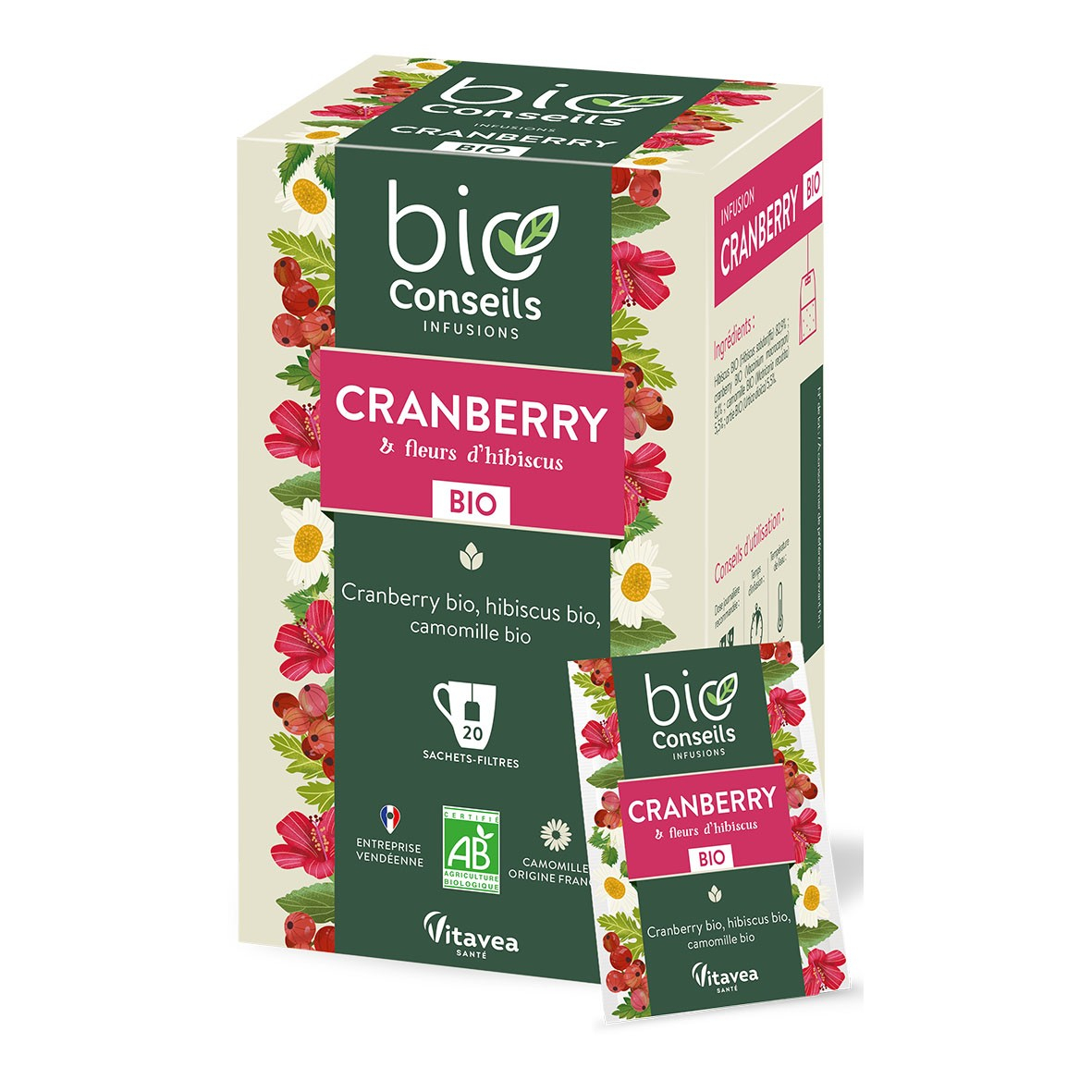 Infusion Cranberry 20 sachets Bio - BioConseils