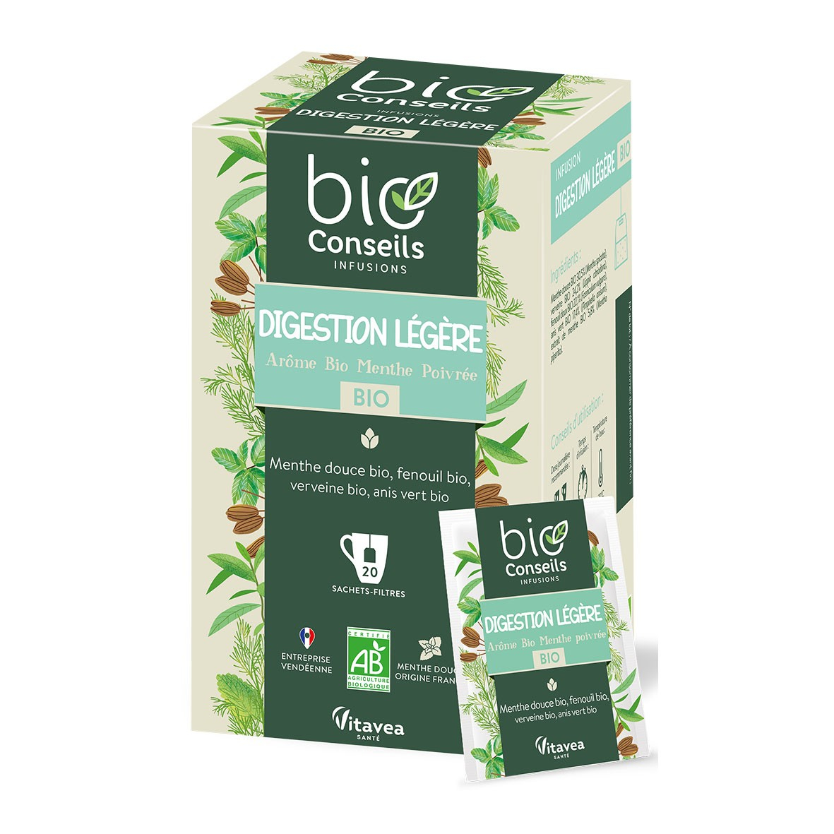 Infusion Digestion légère 20 sachets Bio - BioConseils