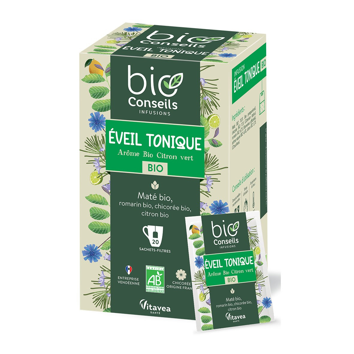 Infusion Éveil Tonique 20 sachets Bio - BioConseils