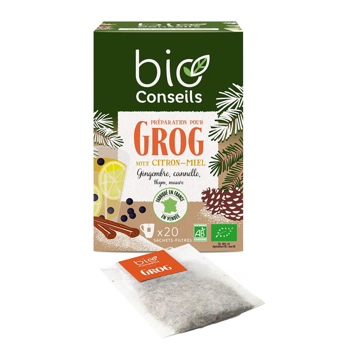 Infusion Grog 20 sachets Bio - BioConseils