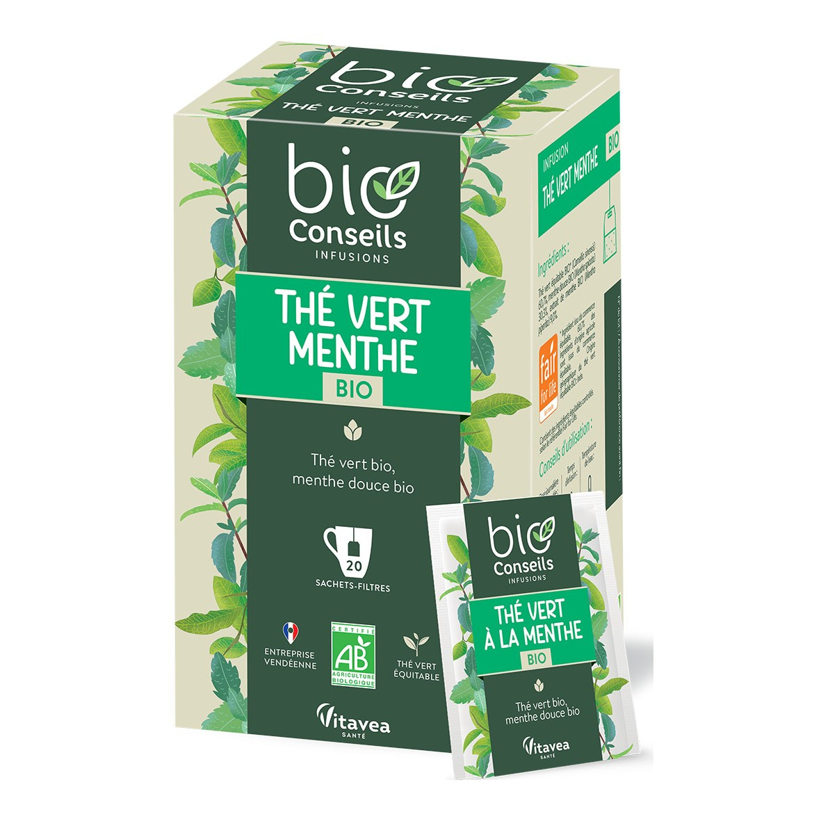 Thé vert Menthe 20 sachets Bio - BioConseils