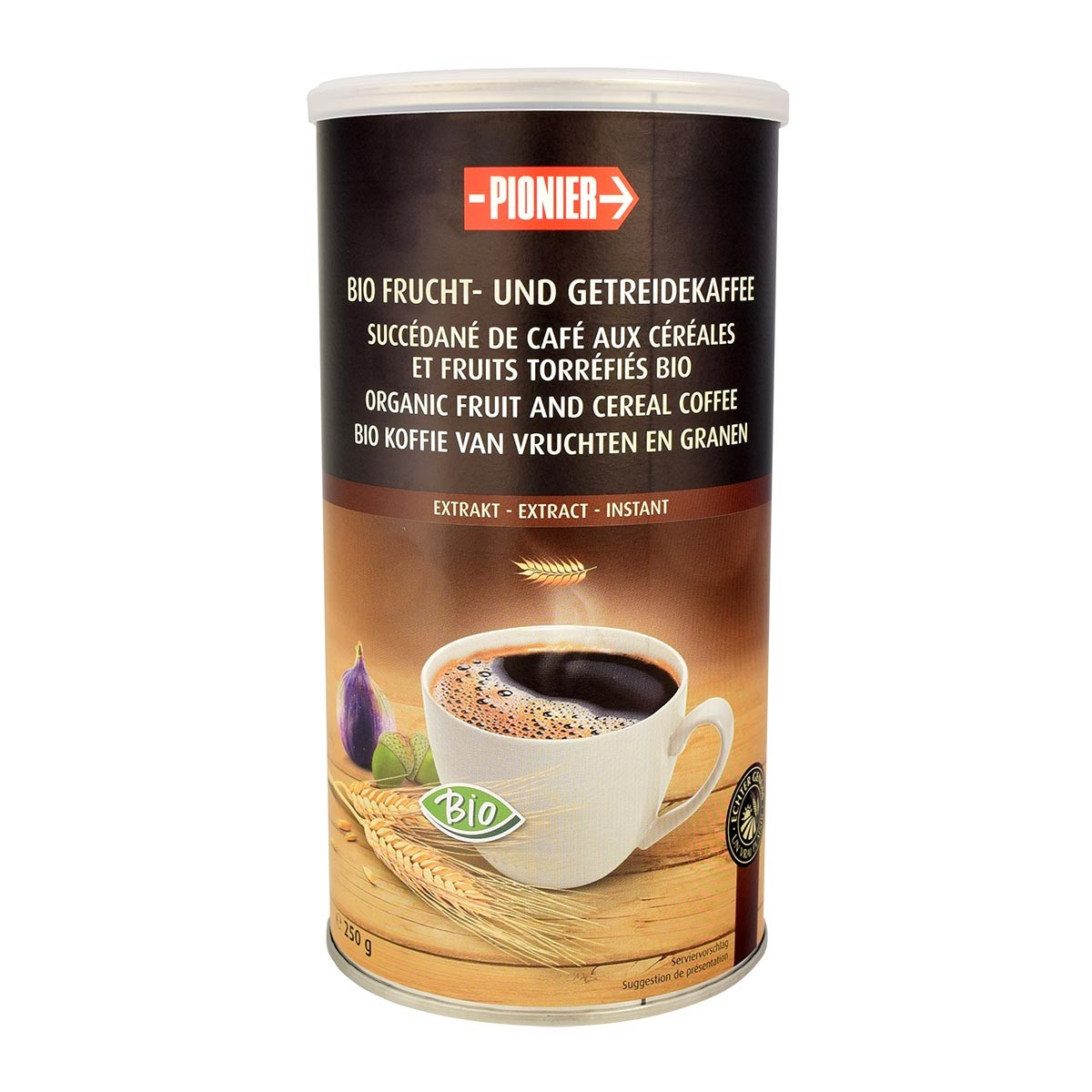 Succédané de café soluble  (aux céréales-fruits-chicorée ) 250g Bio - Pionier