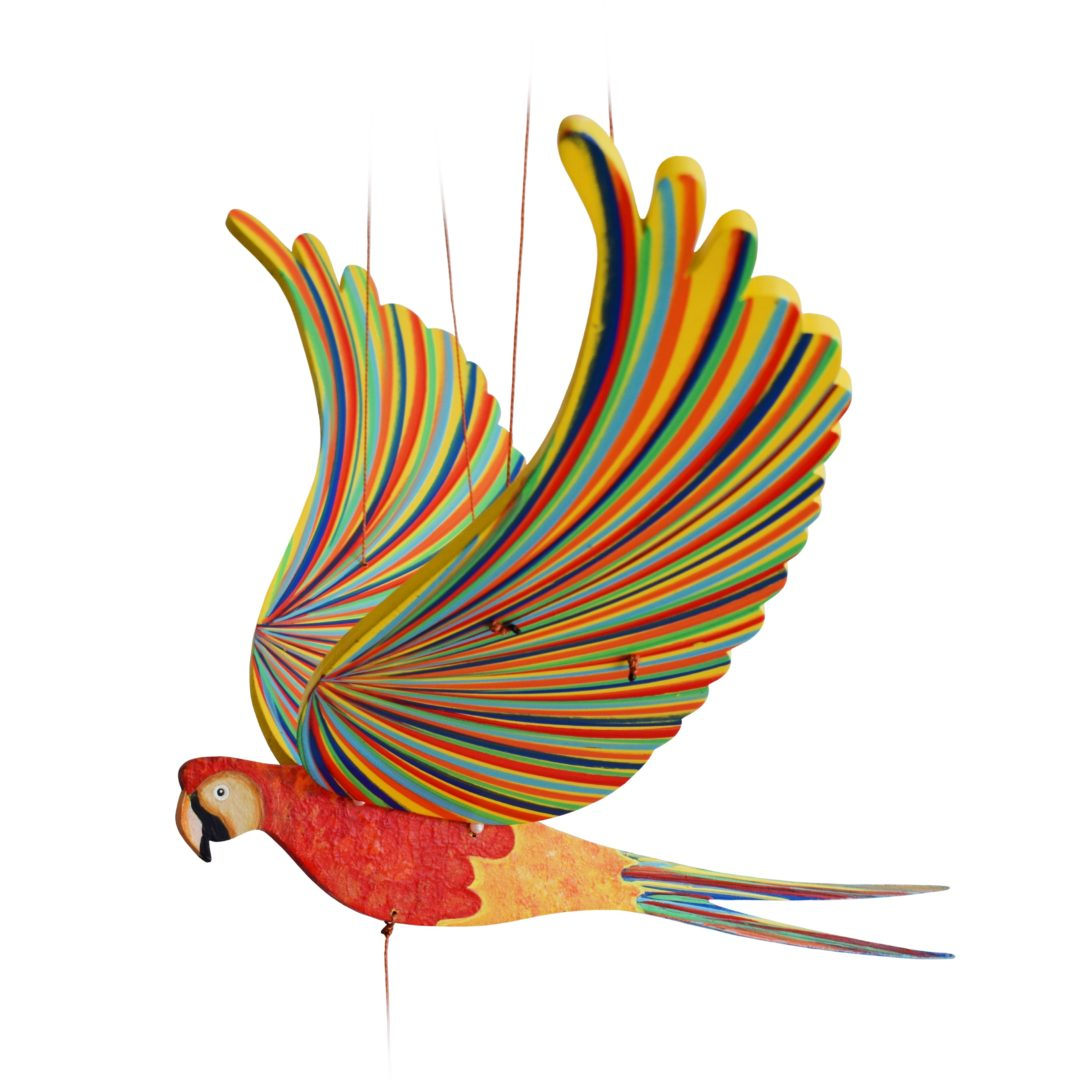 Ara Macao - mobile oiseau perroquet équitable