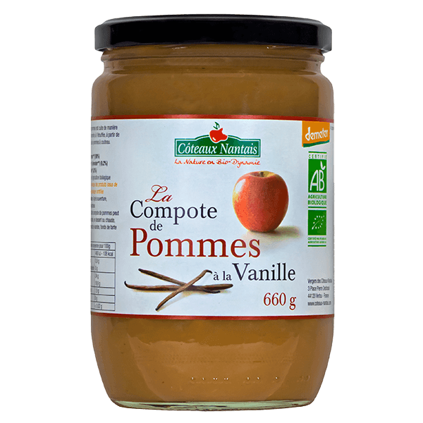 Compote pommes vanille 660 g Demeter Sevellia