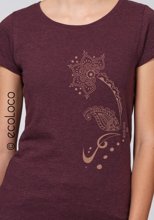 T shirt bio tatouage HENNA artisan éthique vegan ecologique