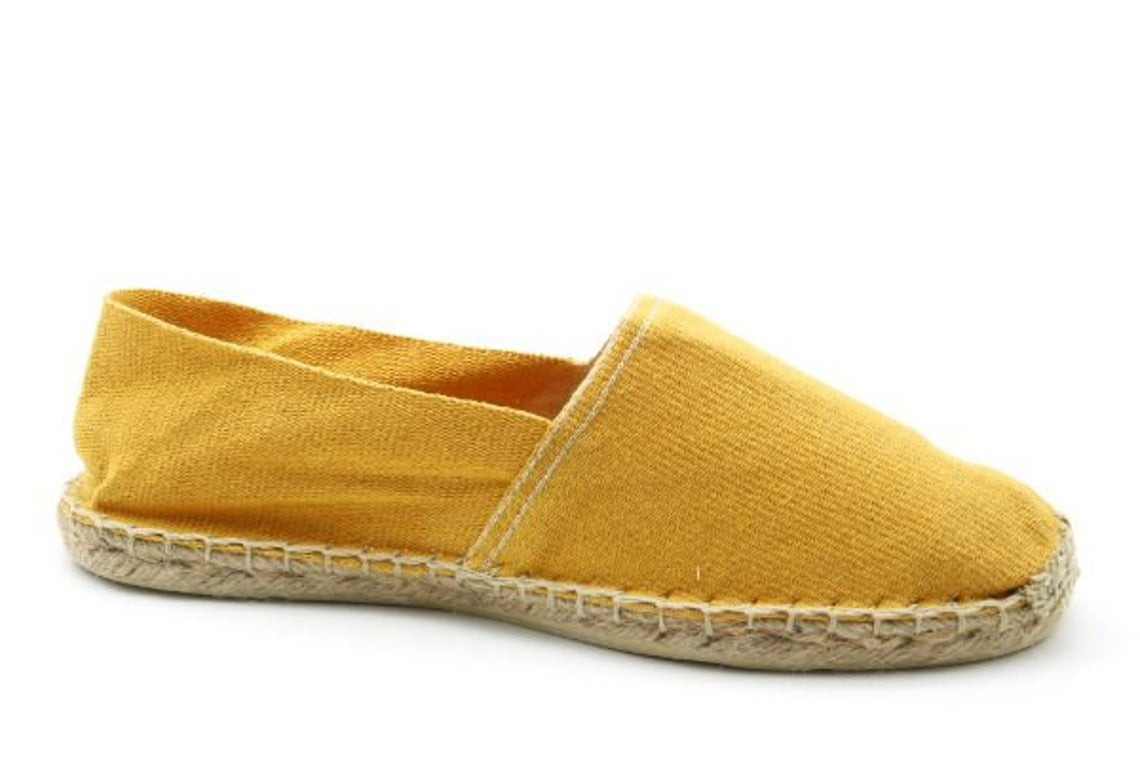 Espadrilles Unies Moutarde - Made in France