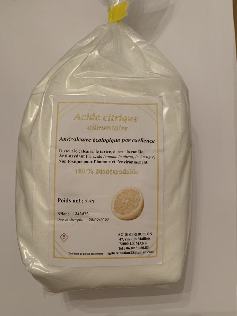 Acide citrique (qualité alimentaire)