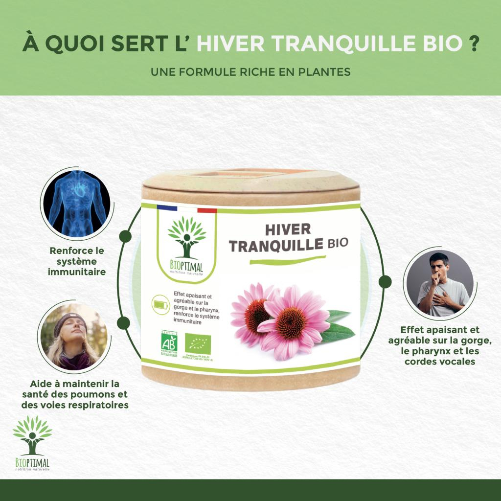 Complément Alimentaire Hiver Tranquille Bio - 120 Gélules Vegan, Soutien Immunitaire