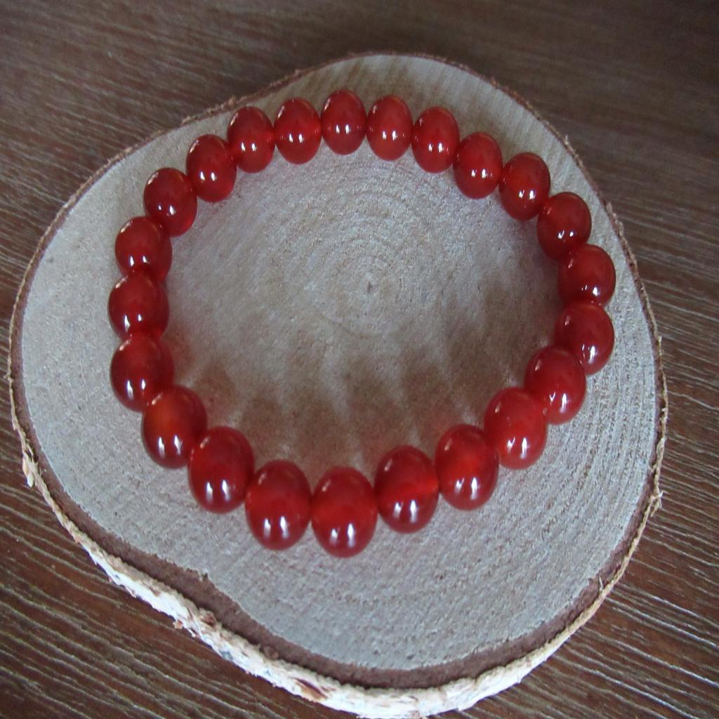 Bracelet en cornaline 8mm