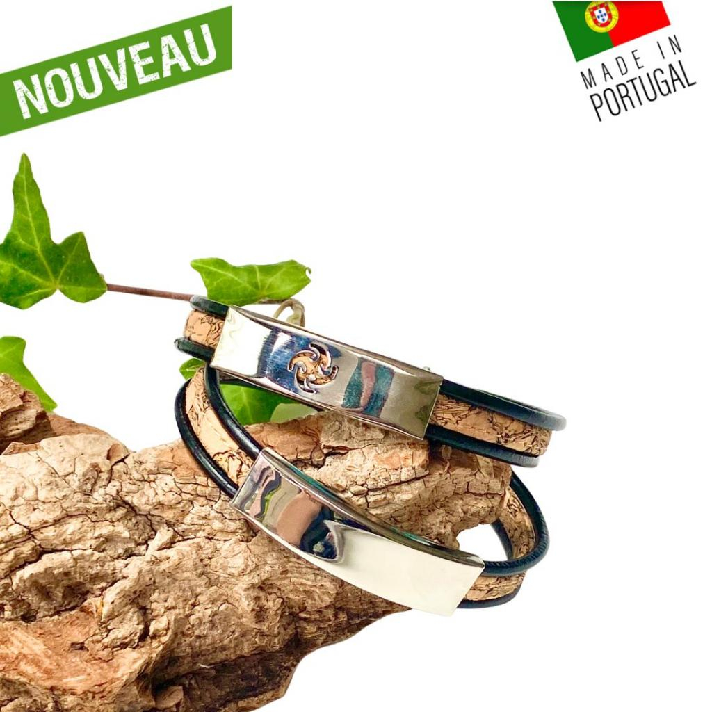 Bracelet Rigide Liège Monté Sur Métal 1788 / Premier étage - Occasion état Neuf