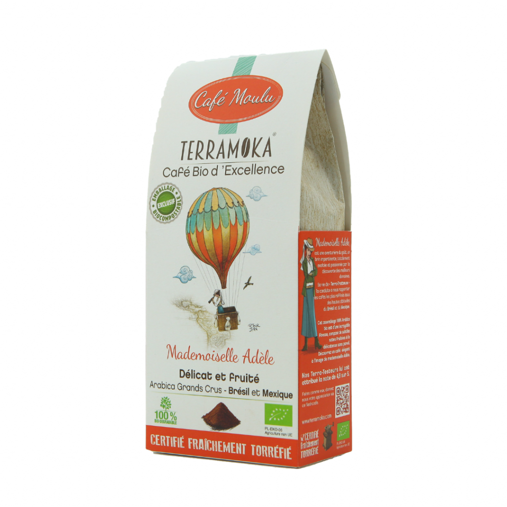 Adèle - Café moulu bio - 100% Arabica du Brésil et du Mexique
