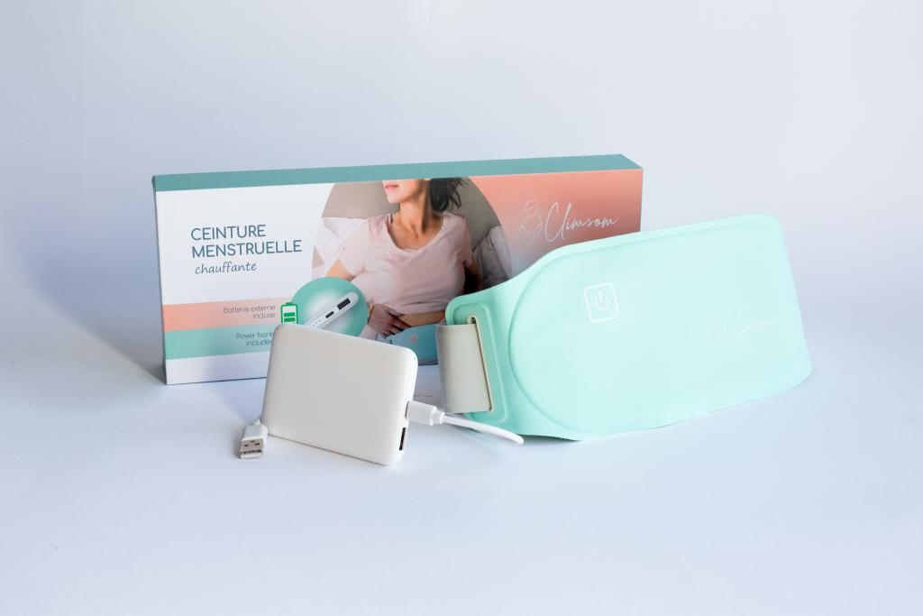 Ceinture chauffante règles douloureuses avec batterie externe