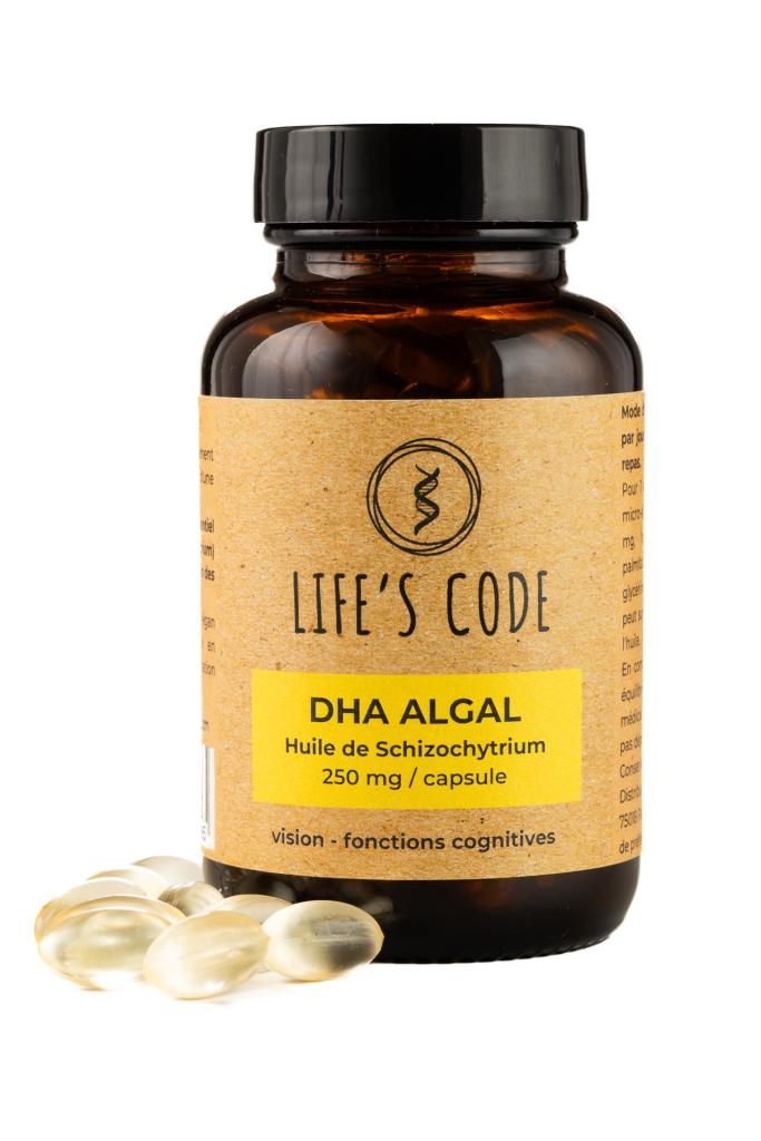 OMÉGA 3 - DHA 100% ALGAL 250 MG - Acide gras essentiel - 90 capsules