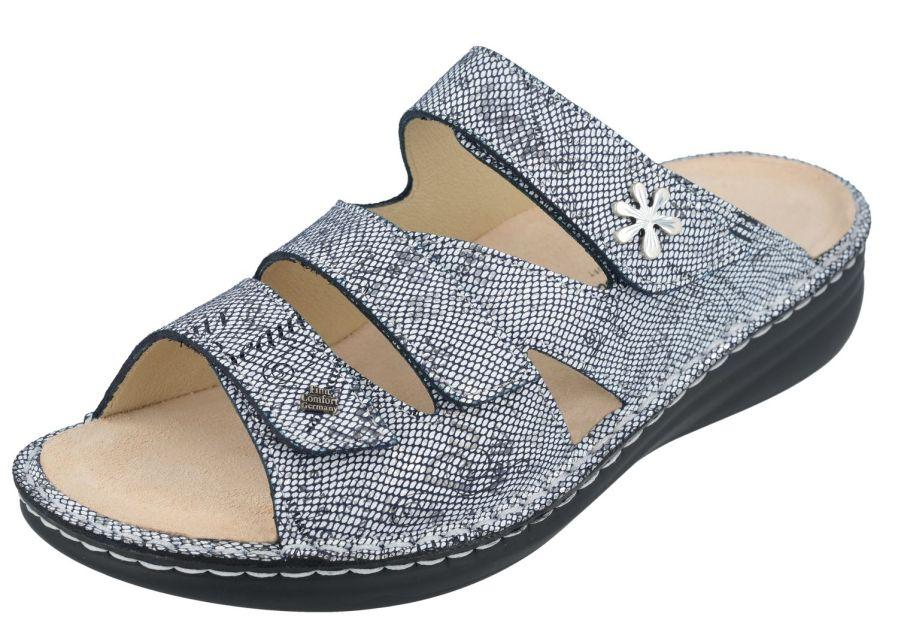 FINN COMFORT Mule femme Bleu imprimé- chaussant large- Pointure 36 au 43