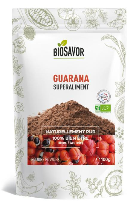 Guarana en poudre Bio - 100g - Elaboré et conditionné en France 