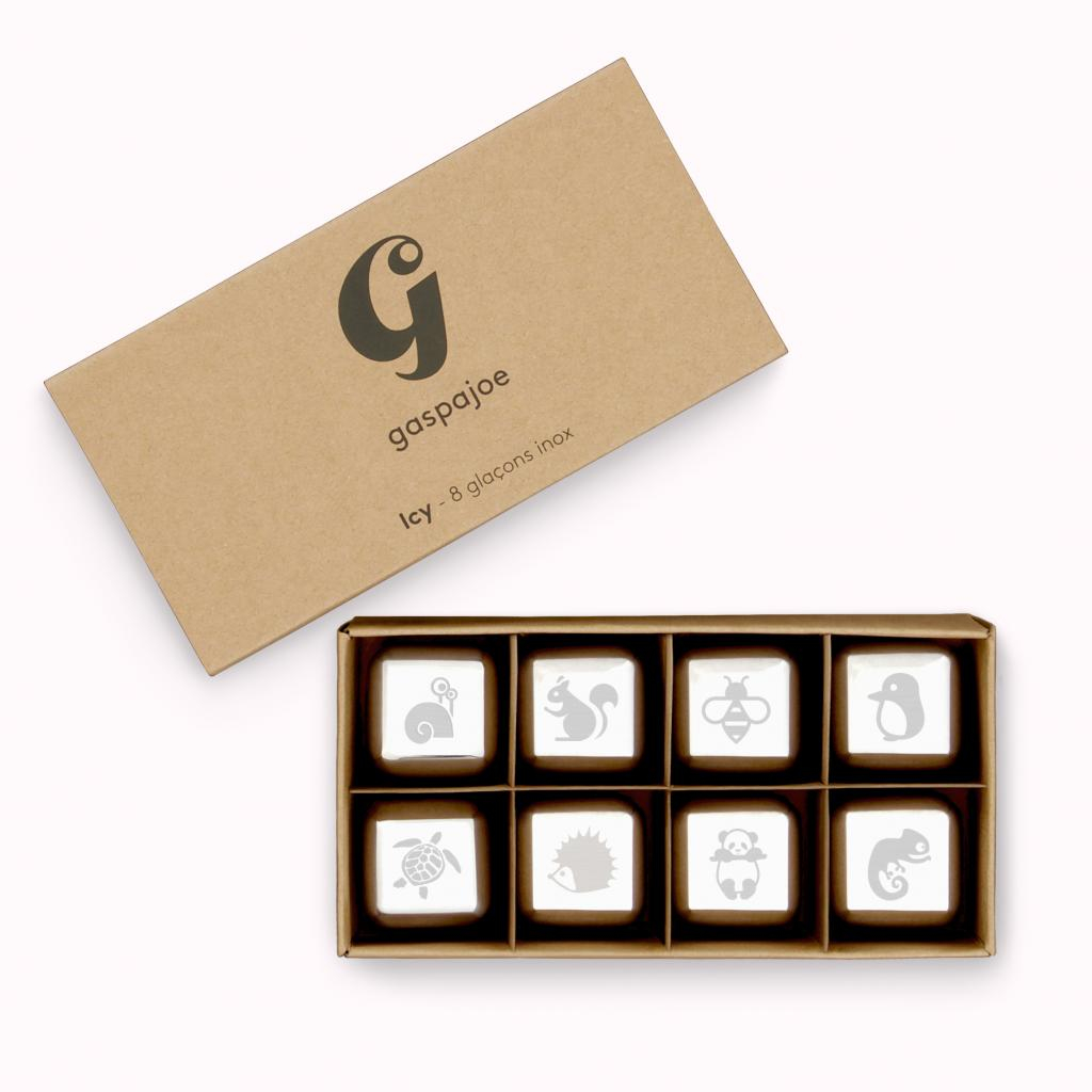 Glaçons x8 Motifs Animaux Boîte Cadeau