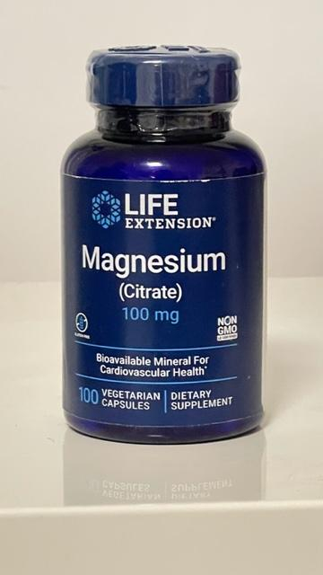 Magnésium Citrate - 100 mg - 100 gélules - Life extension 