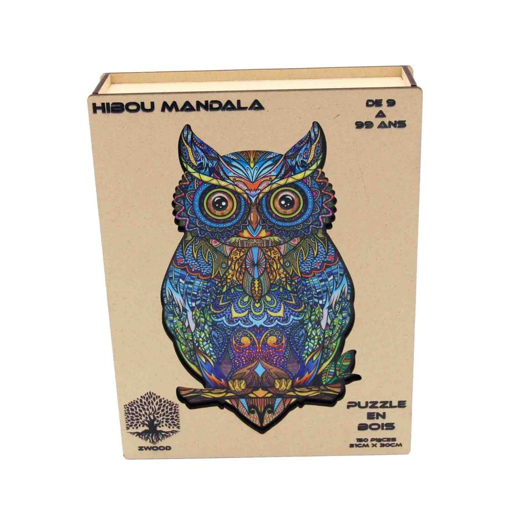 Puzzle En Bois Forme Hibou - 280 Pièces - Dimensions 34x33,4 Cm - Jouet éducatif Famille - Cadeau Adulte/enfant