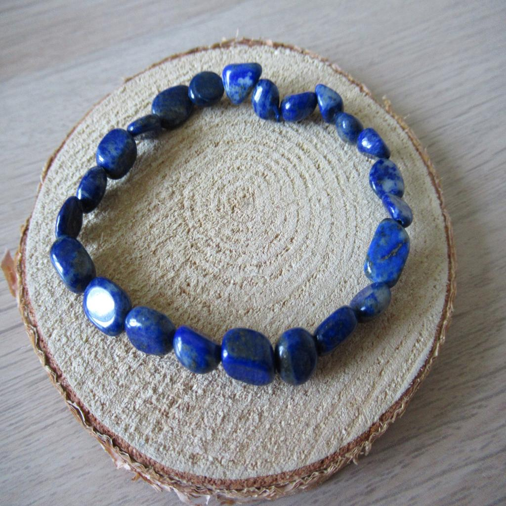 Bracelet en Lapis lazuli. pierres roulées