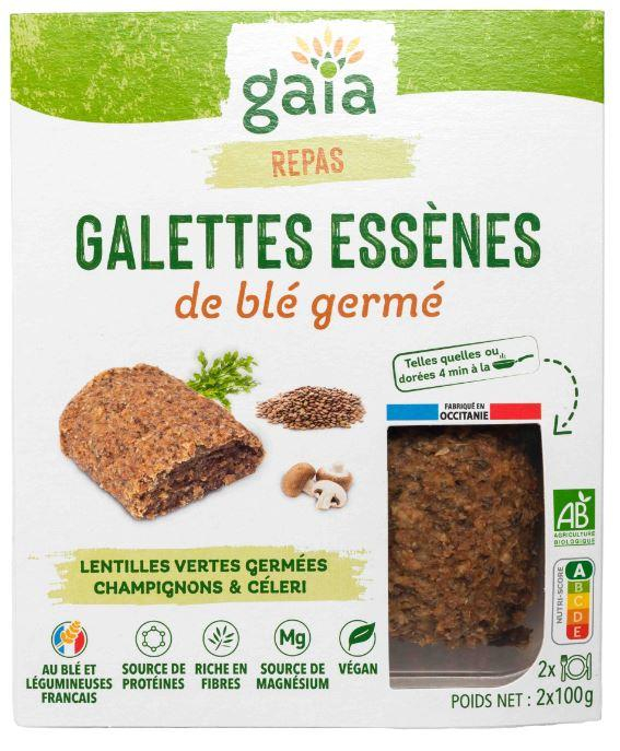 Galettes Essènes de blé germé lentilles champignons céleri 2x100g